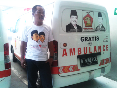 Gempar Suparno , Driver Ambulance Gerindra Siap Setiap Waktu