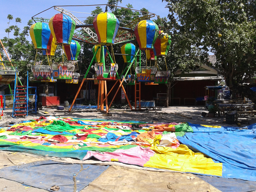 Lapangan Tembiring Demak Mulai Ramai , Mainan Besaran Sudah Datang