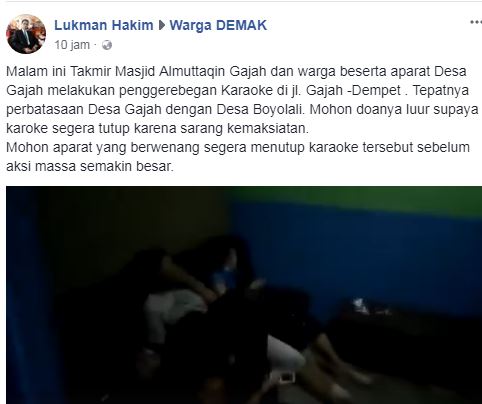 Warga Gajah Demak Datangi Tempat Karaoke , Minta Untuk Di Tutup