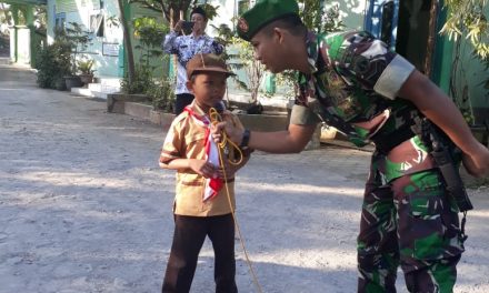 Rizki Siswa kelas 6 MIN Jungpasir Demak , Ingin jadi TNI