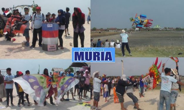 Ratusan Layang –Layang Terbang , Diajang Lomba Layang-Layang HUT 1 Pantai 1000 Ranting Panggung Jepara