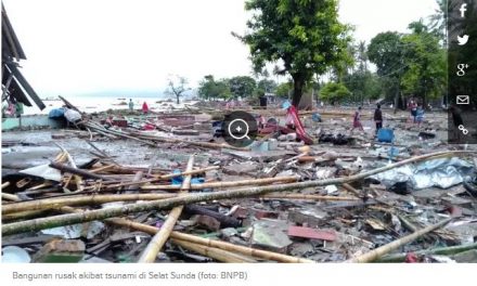 Sampai Sore ini  Korban  222 Orang Meninggal Akibat Tsunami Selat Sunda