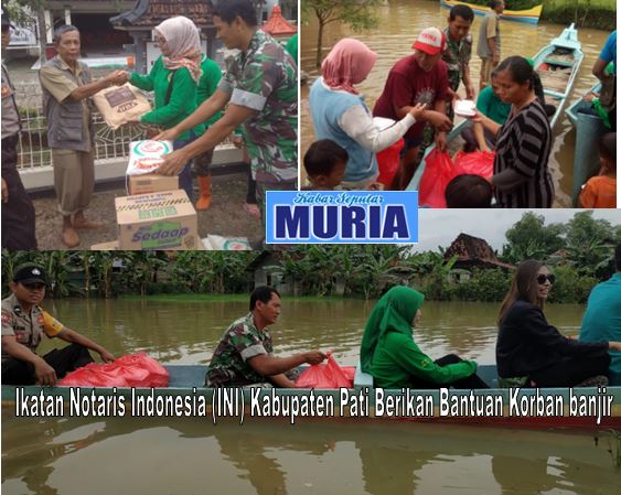 Ikatan Notaris Indonesia (INI) Kabupaten Pati Berikan Bantuan Korban Banjir