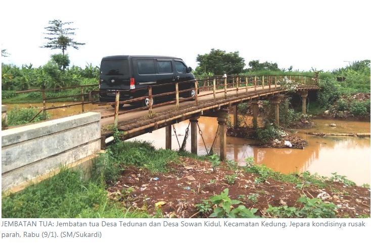 Jembatan Tua Tedunan – Sowan Kidul Berbahaya , 4 Kali Diusulkan Musrenbangdes