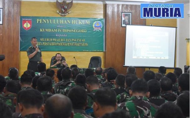 Prajurit dan PNS Kodim 0716 Demak Ikuti Penyuluhan Hukum,  Hindari Pelanggaran dan “Melek” Hukum