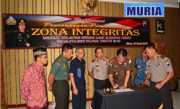 Polres Blora Canangkan Pembangunan Zona Integritas Wilayah Bebas Korupsi dan Birokrasi Bersih