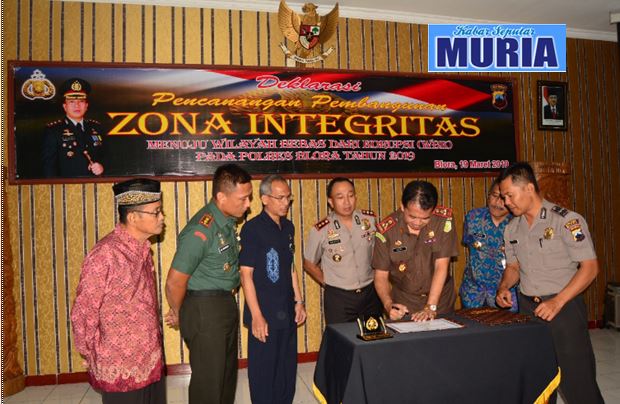 Polres Blora Canangkan Pembangunan Zona Integritas Wilayah Bebas Korupsi dan Birokrasi Bersih