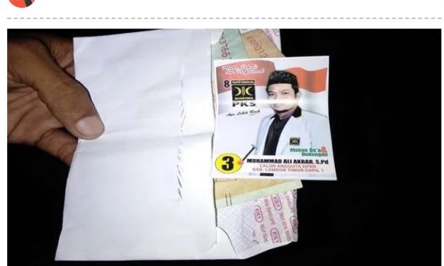 Waduh  , Caleg PKS di Lombok Timur Terjaring OTT Politik Uang