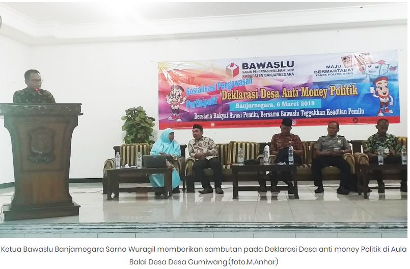 Desa Gumiwang Banjarnegara Tolak Politik Uang Di Pemilu  2019