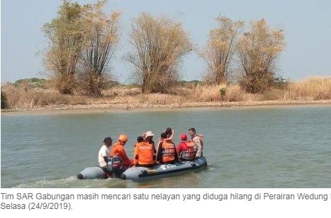 Nelayan Warga Wedung Yang Hilang , Terus di Cari di Perairan Demak Jepara