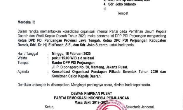 Pengumuman Dipercepat, DPP PDIP Berikan Surat Kepercayaan Kepada Calon Esty – Jos