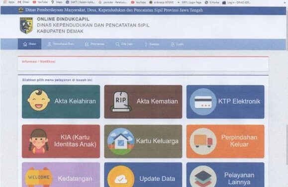 Dindukcapil Kab. Demak, Pelayanan Adminduk Online Mandiri Untuk Cegah Penyebaran Virus Corona