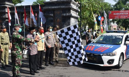 Dandim Demak Bersama Forkopimda Lepas Pasukan Penyemprotan Masal