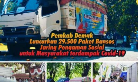 Pemkab Demak Luncurkan Bansos Paket Sembako  Bantu Warga Terdampak Covid