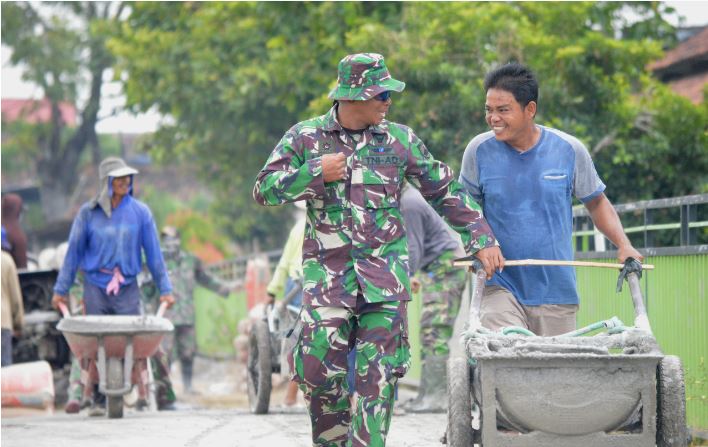 Hari Ke 9 Pelaksanaan TMMD Sengkuyung II Demak Lancar Dan Penuh Gotong Royong