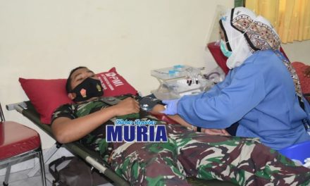 Stok Darah Menipis  , TNI Kodim 0716/ Demak  Donorkan Darahnya