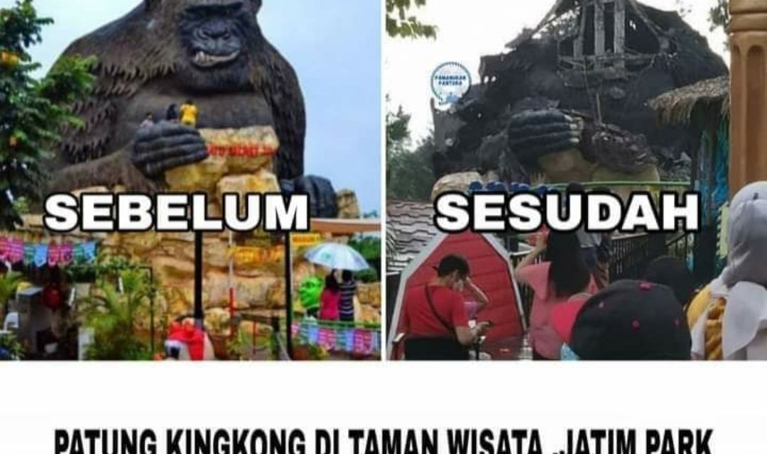 Gempa Malang Rontokkan Kingkong Jatim Park 2