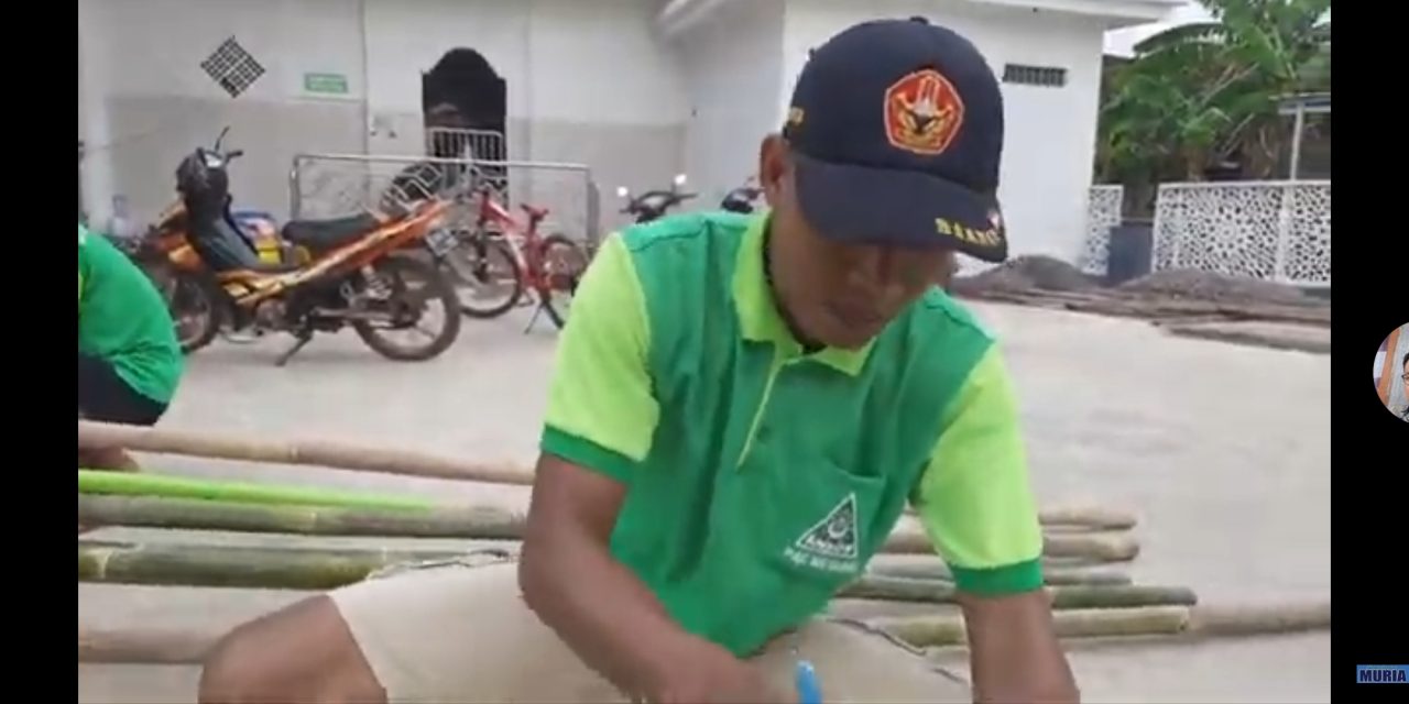 Ansor dan Banser Ranting Kedungmutih Ikuti Kerja Bakti Jelang Ramadhan