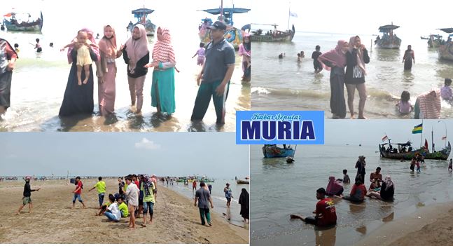 Hari Kupatan  Warga  Kunjungi  “Pulau Tirangan” Atau Tanah Timbul di Wedung   