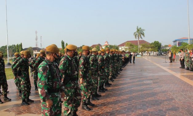 60 Personil BKO dari Yon Armed 3/105 Magelang Diperbantukan Untuk Penanganan Covid-19 Di Kabupaten Demak