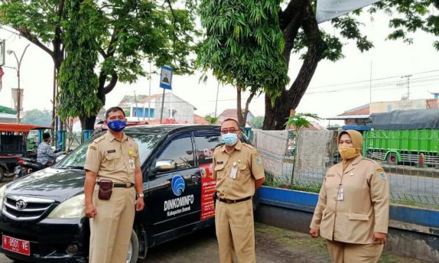 DinKominfo Demak Sambangi Pasar Galakkan Sosialisasi  Prokes Covid 19 Kembali