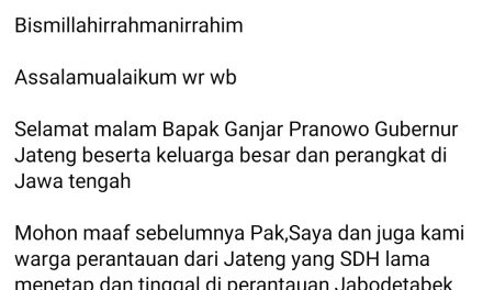 Inilah Surat Netizen Kepada Ganjar Seputar PPKM Darurat