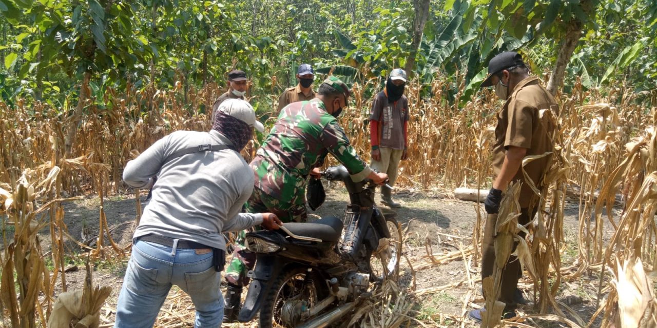 Sisir Hutan Jati Di Jragung ,Petugas Temukan Motor Tak Bertuan