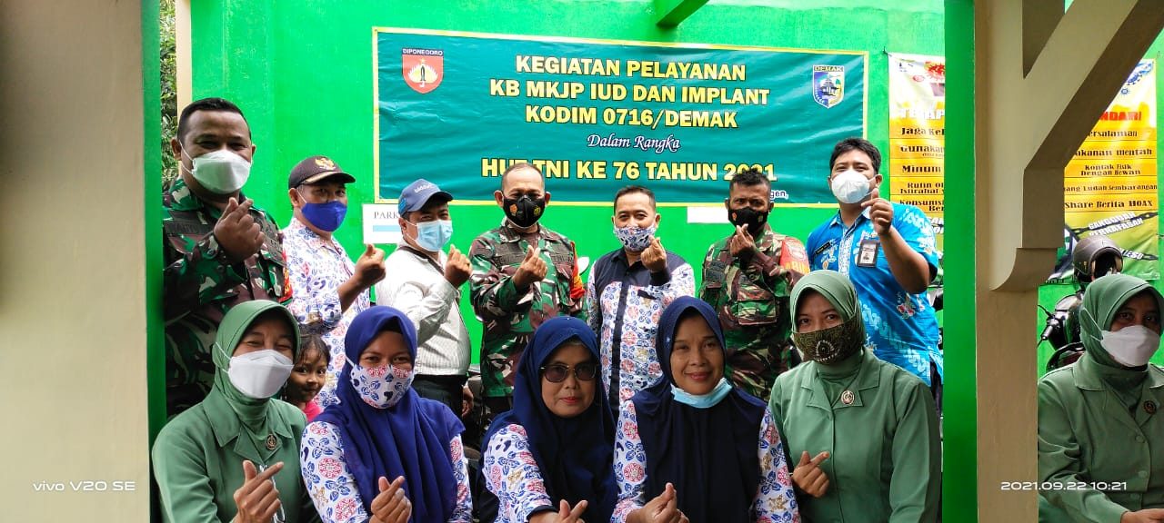 Peringati HUT TNI Ke-76, Kodim 0716/Demak Gelar Pelayanan KB di Klinik Irma Solikin Mranggen