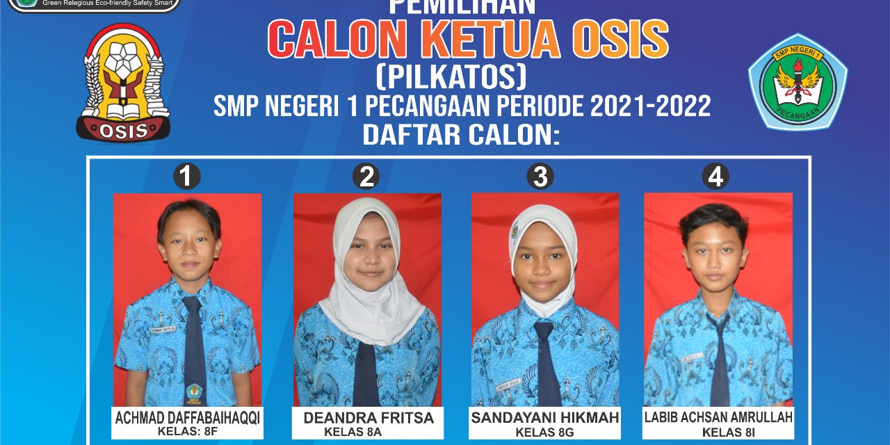 Pemilihan Ketua OSIS Di SMPN 1 Pecangaan Jepara , Siswa Memilih Secara Online