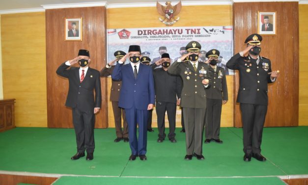 Upacara HUT TNI Ke-76 Di Demak Secara VirtualVirtual