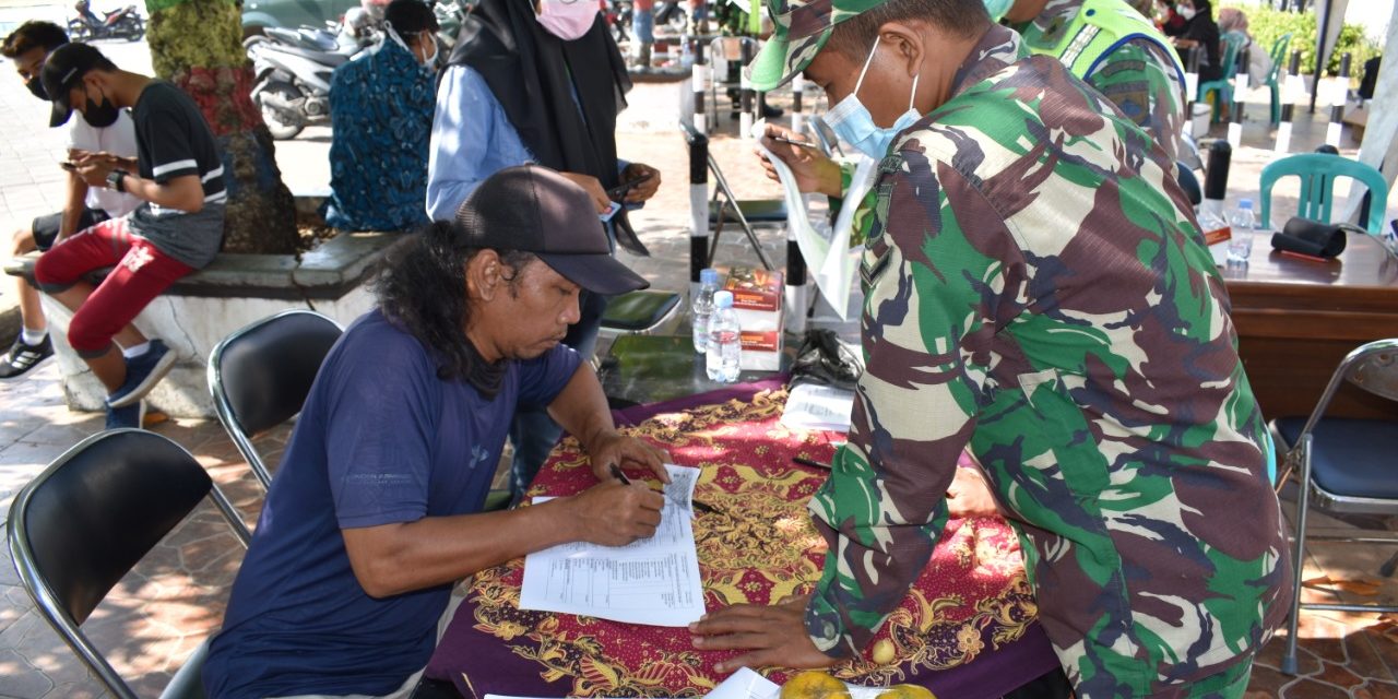 Kodim 0716 Demak Terjunkan Babinsa Untuk Percepatan Vaksinasi Covid 19