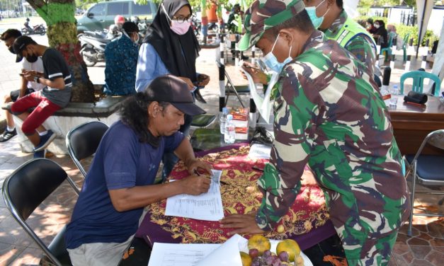 Kodim 0716 Demak Terjunkan Babinsa Untuk Percepatan Vaksinasi Covid 19
