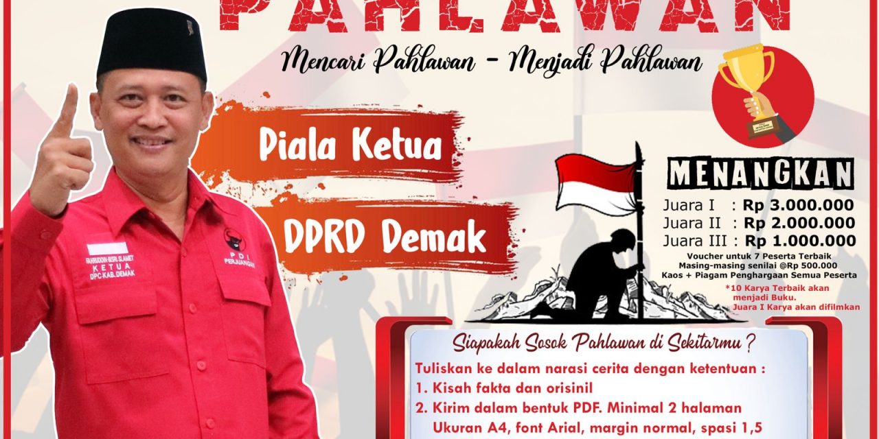 Sambut Hari Pahlawan, Ketua DPRD Demak Gelar Lomba Menulis