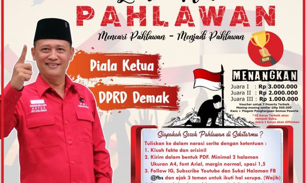 Sambut Hari Pahlawan, Ketua DPRD Demak Gelar Lomba Menulis