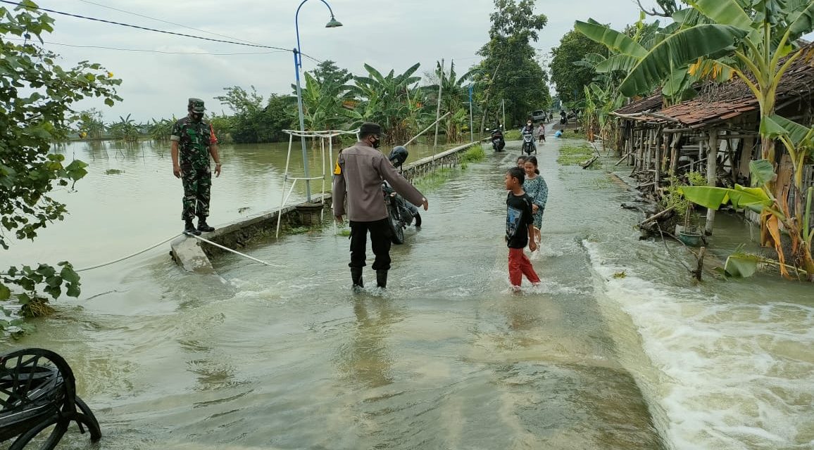 Curah Hujan Tinggi , Air Sungai Jajar Genangi Persawahan dan Jalan