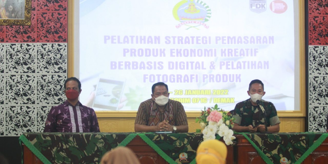 Dongkrak Ekonomi di Demak Kodim 0716/Demak Gelar Pelatihan Online Strategi Pemasaran Produk UMKM Dan Ekonomi Kreatif