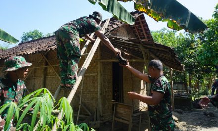 TMMD Adakan Bedah Rumah Maghfiroh Warga Desa Kebonagung Demak