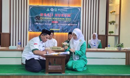 Fatayat Nu Kab. Demak gelar Ngaji Hukum dan penandatanganan MoU dengan LBH Ansor Demak.