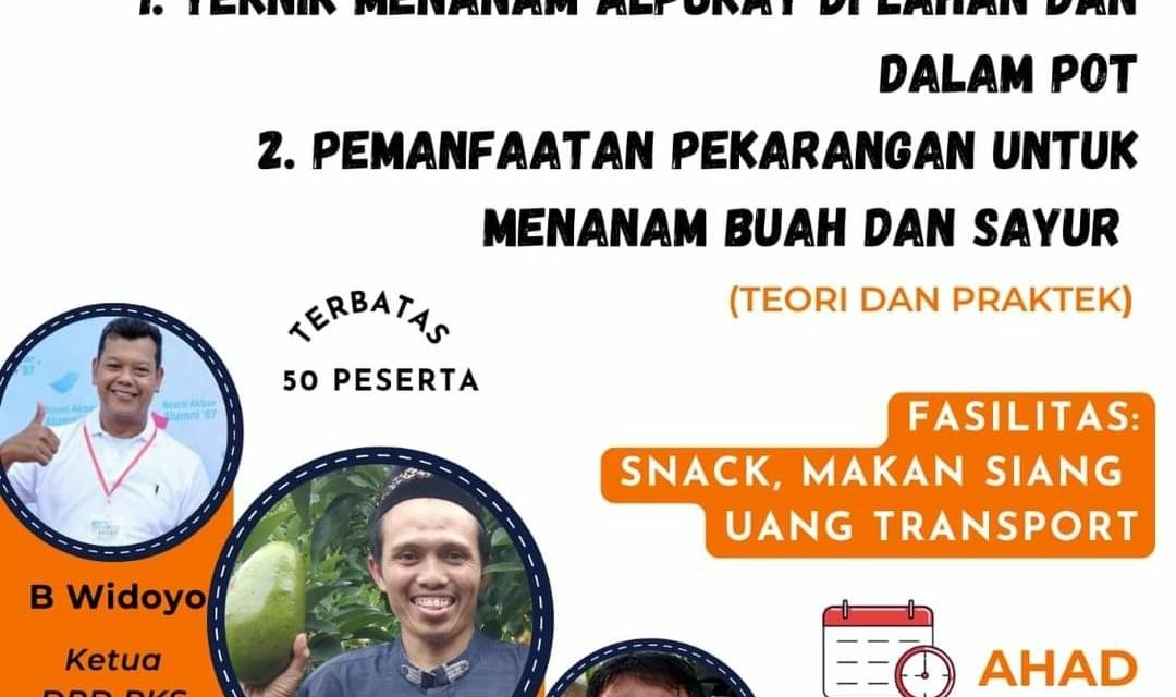 PKS Jepara Selenggarakan Pelatihan Tanam Alpukat dan Sayuran di Pekarangan