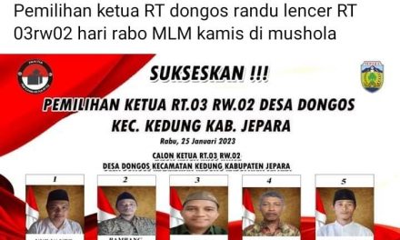 Warga Dongos Jepara Kembali Pilih Ketua RT Secara Langsung