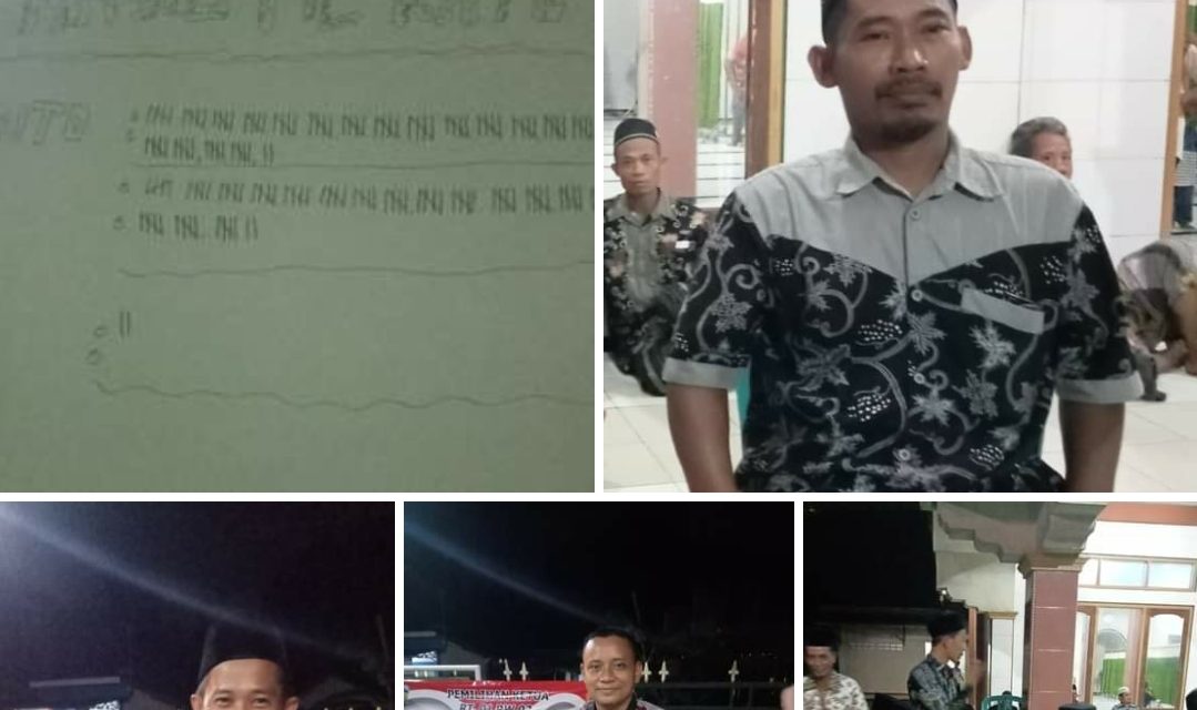 Pemilihan Ketua RT 01 RW 02 Desa Dongos Jepara di konsep Seperti Pilihan Petinggi