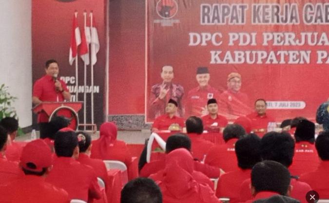 Target Menang Hattrick 2024, DPC PDI Perjuangan Kabupaten Pati Adakan Rakercab