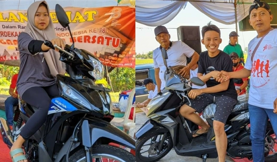 Inilah Pemenang 2 Hadiah Sepeda Motor di Jalan Sehat Desa Pecangaan Kulon