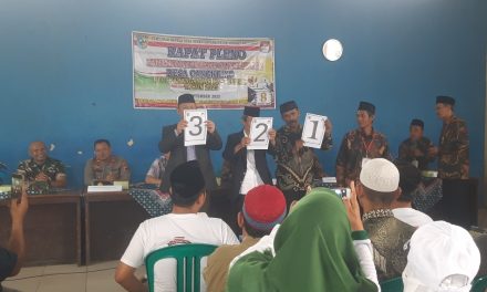 Penetapan Calon ,Pengundian dan Visi Misi Calon Kades Desa Cangkring Demak Kondusif