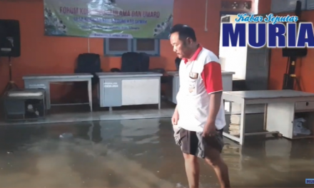 Rob Tinggi Pantura !!!!  , Aula Kantor Desa Babalan Demak Tergenang Air