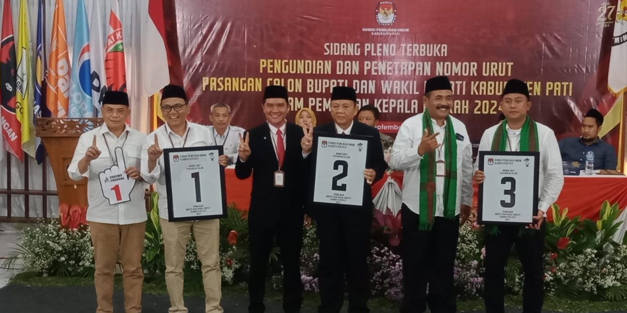 Pengundian Nomor Urut, Paslon Sudewo-Chandra Mendapat Nomor 1