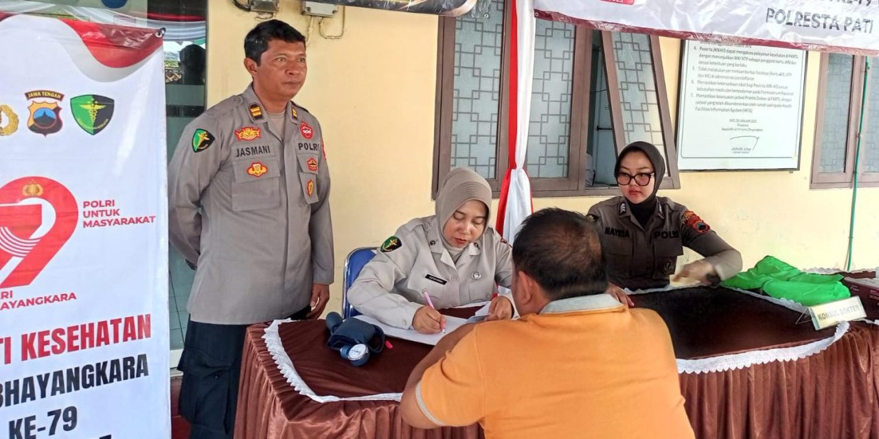 Driver Ojol di Pati Mendapatkan Pelayanan Periksa Kesehatan Gratis.