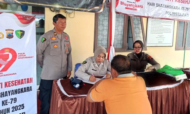 Driver Ojol di Pati Mendapatkan Pelayanan Periksa Kesehatan Gratis.