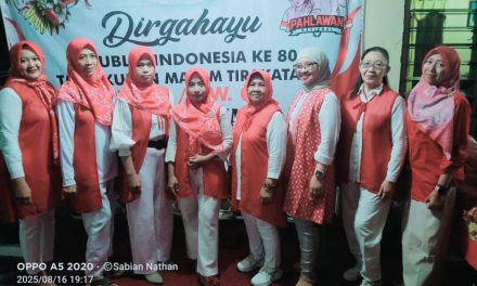 Anak- anak dan Ibu_ibu Semangat Peringati 80 Th Kemerdekaan Indonesia