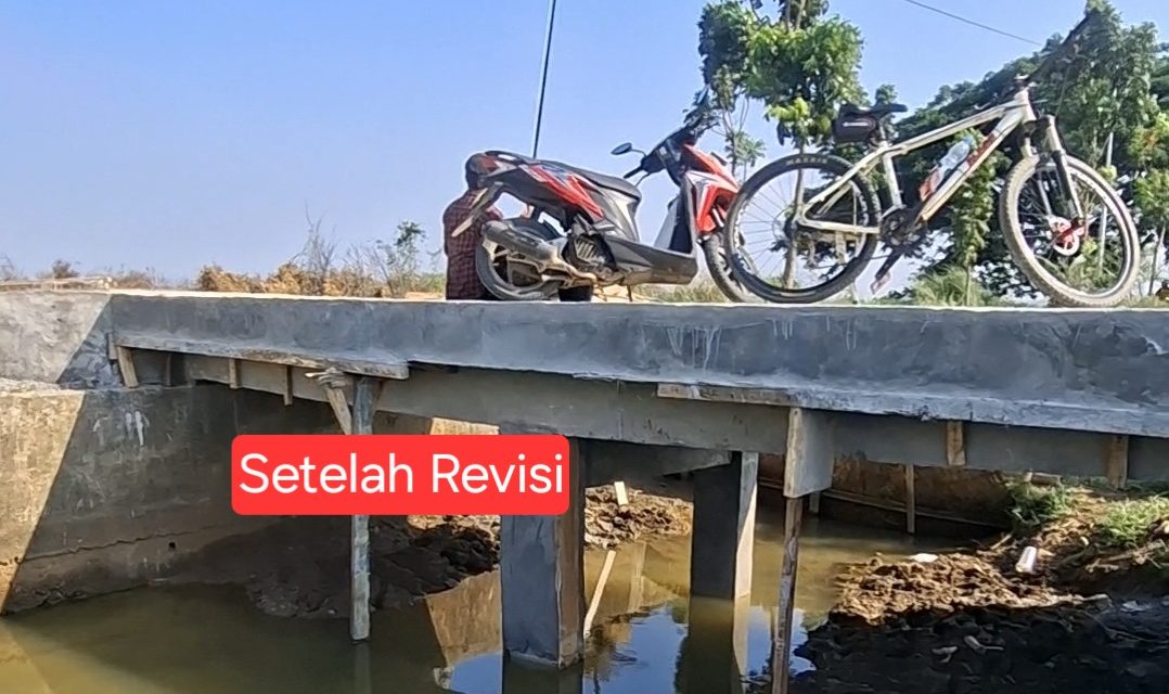 Jembatan Desa Tedunan Jepara yang Viral Karena Melengkung, Akhirnya Seperti Ini